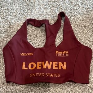 Women's Burgundy Sports Bra